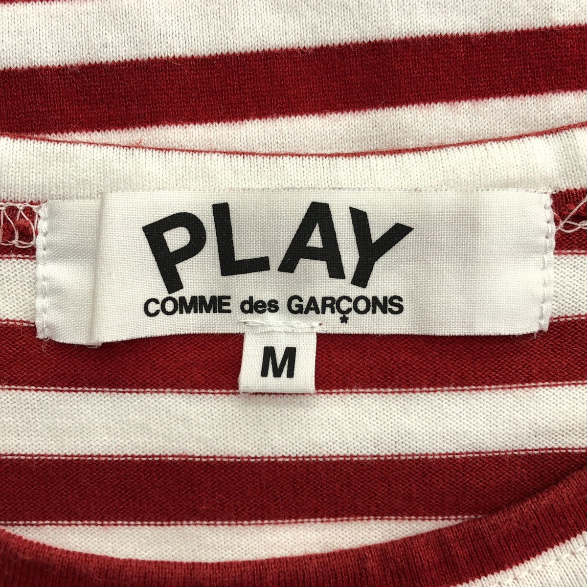 PLAY COMME des GARCONS / プレイコムデギャルソン コットン ハート ワッペン ボーダー カットソー