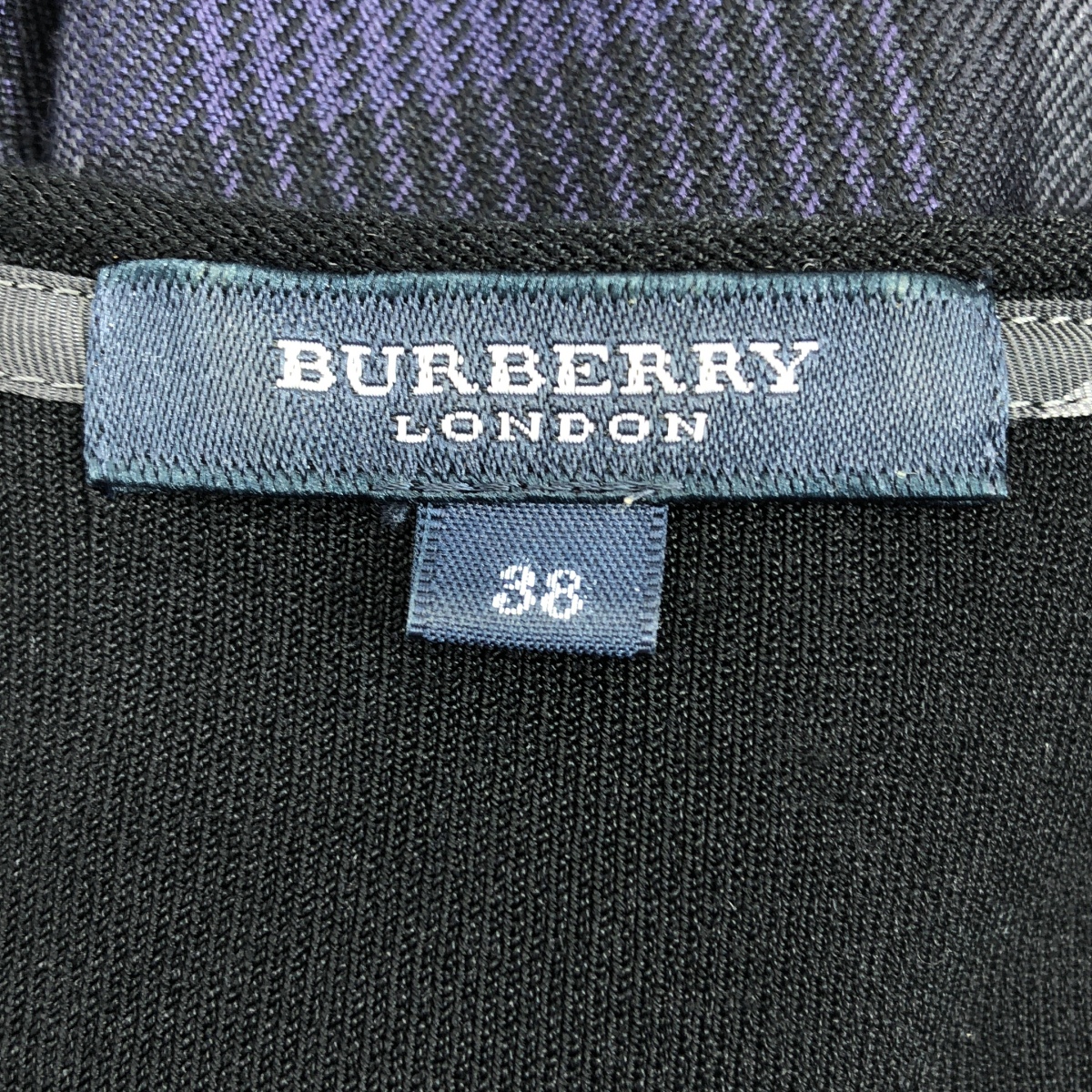 BURBERRY LONDON / バーバリーロンドン ニット切替 チェック ベルテッド スカート ワンピース