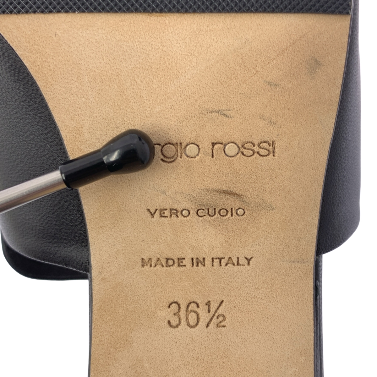 sergio rossi / セルジオロッシ スクエア オープントゥ ミュール サンダル