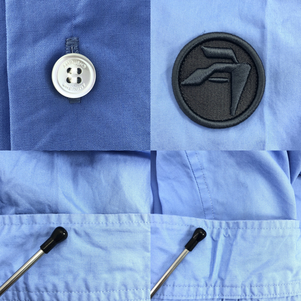 その他 OVER SHIRT  / オーバーシルエット パッチ ロゴボタン ロングシャツ