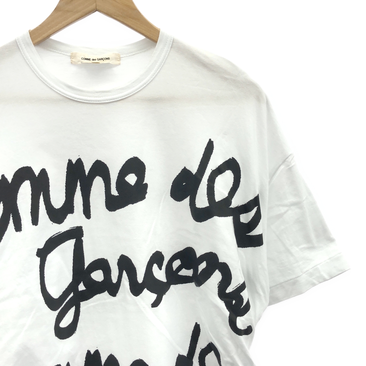 COMME des GARCONS / コムデギャルソン ロゴプリント 変形 デザイン Tシャツ