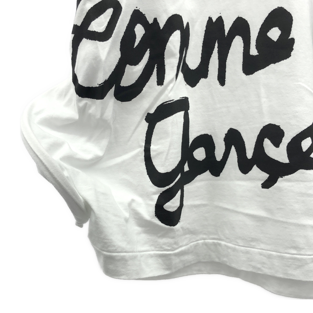 COMME des GARCONS / コムデギャルソン ロゴプリント 変形 デザイン Tシャツ