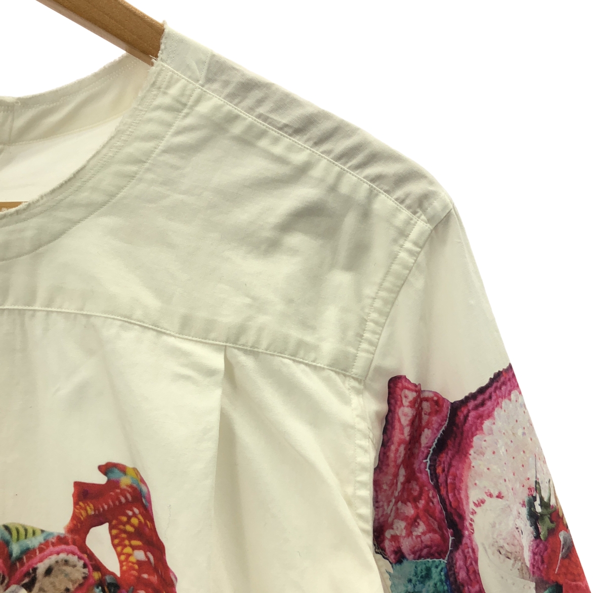 COMME des GARCONS HOMME PLUS / コムデギャルソンオムプリュス Artwork by Mona Luison / 総柄 プリント バックボタン シャツ