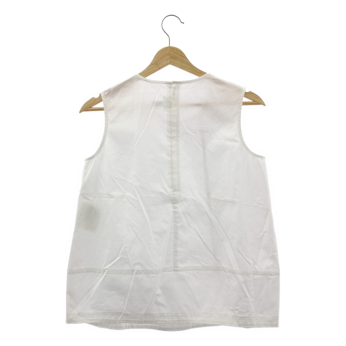 COMME des GARCONS COMME des GARCONS / コムコム コットン パッチ バックジップ ノースリーブ シャツ ブラウス