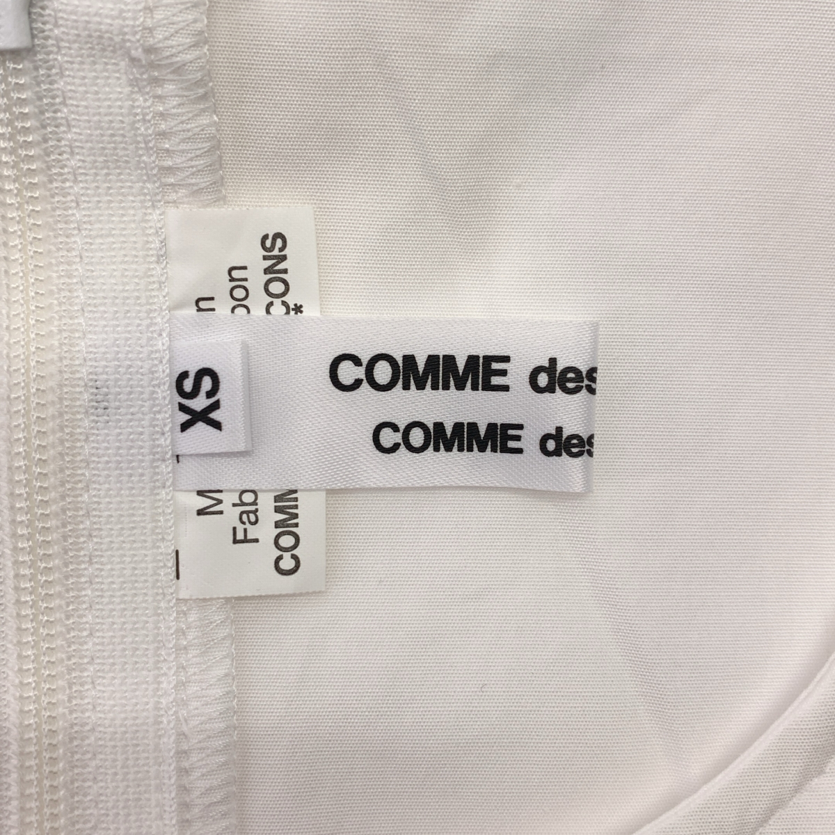 COMME des GARCONS COMME des GARCONS / コムコム コットン パッチ バックジップ ノースリーブ シャツ ブラウス