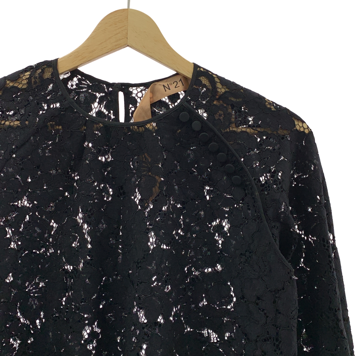 N°21 / ヌメロヴェントゥーノ レース スモック プルオーバー ブラウス シャツ