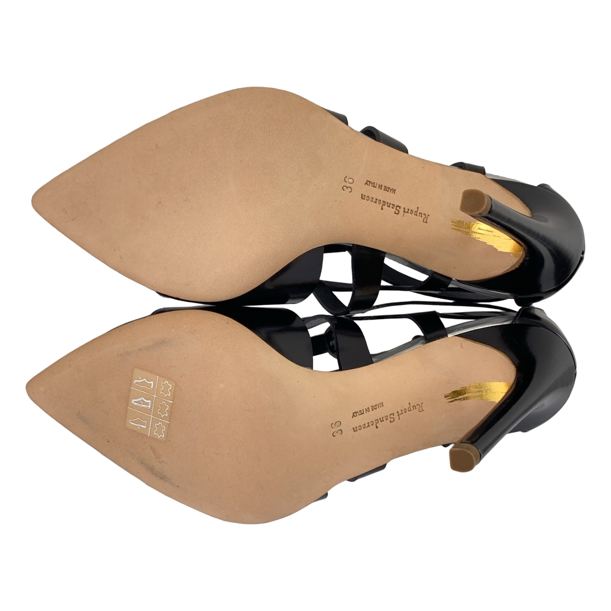 Rupert Sanderson / ルパートサンダーソン レザー ポインテッドトゥ ヒール サンダル パンプス