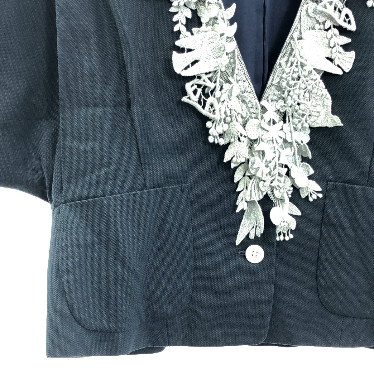 mina perhonen / ミナペルホネン lsc / エンブロイダリー ノーカラー ジャケット / 総裏地