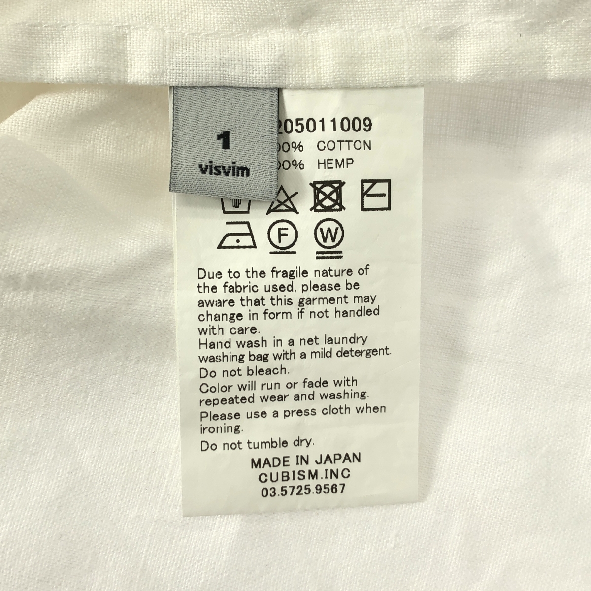 visvim / ビズビム コットン リネン 切替 シャツ