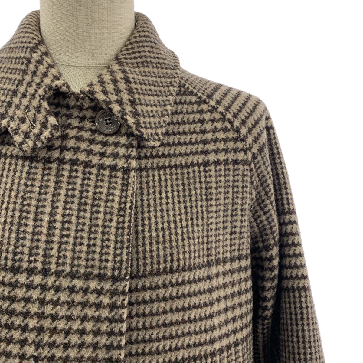 HERNO / ヘルノ ウール 千鳥格子 ステンカラー コート