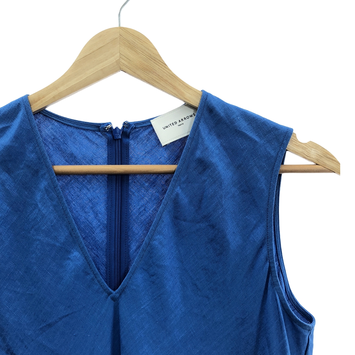 UNITED ARROWS / ユナイテッドアローズ リネン ポケット付き ノースリーブ ドレス ワンピース