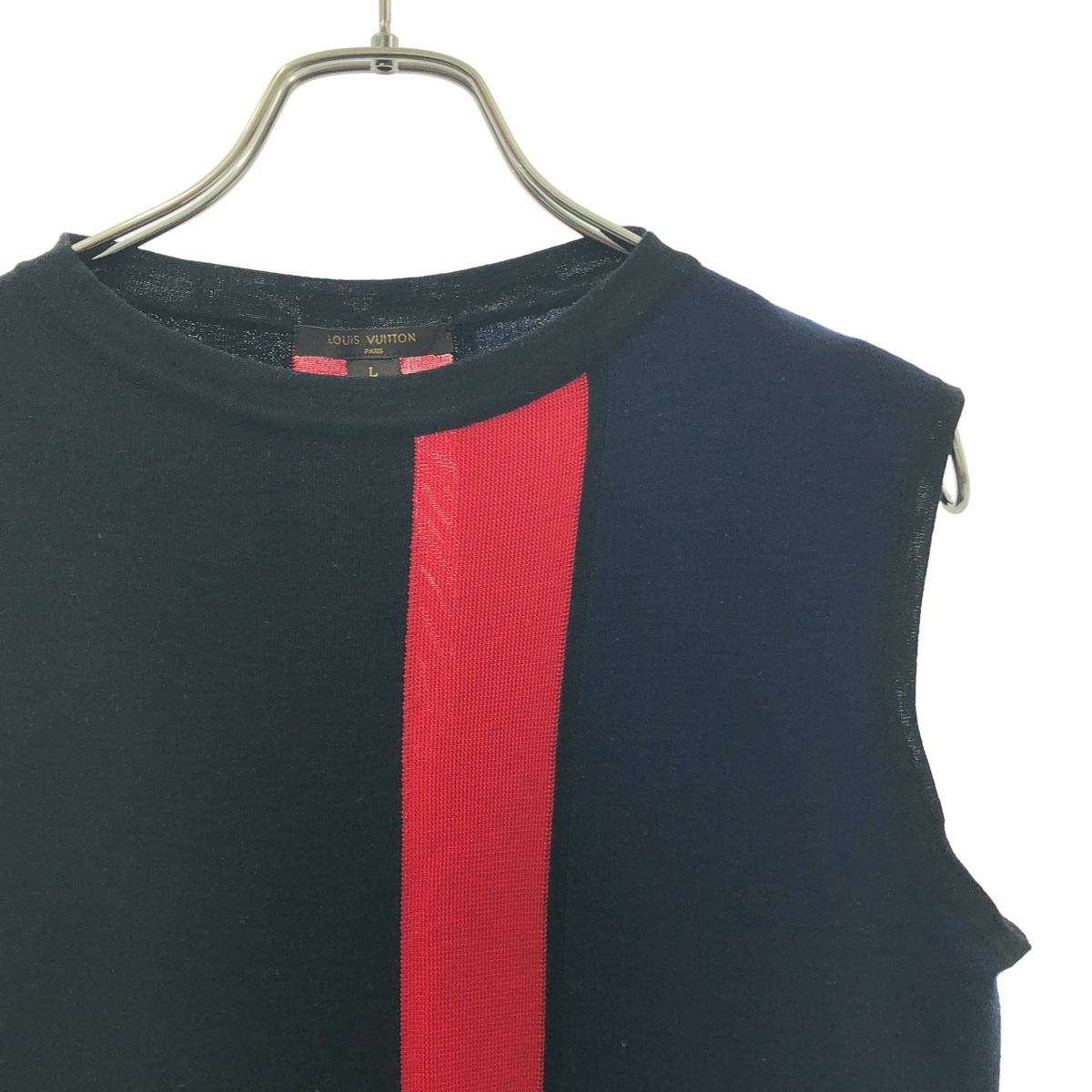 Louis Vuitton / ルイヴィトン ウール シルク ロゴ マルチカラー ノースリーブ ニットワンピース