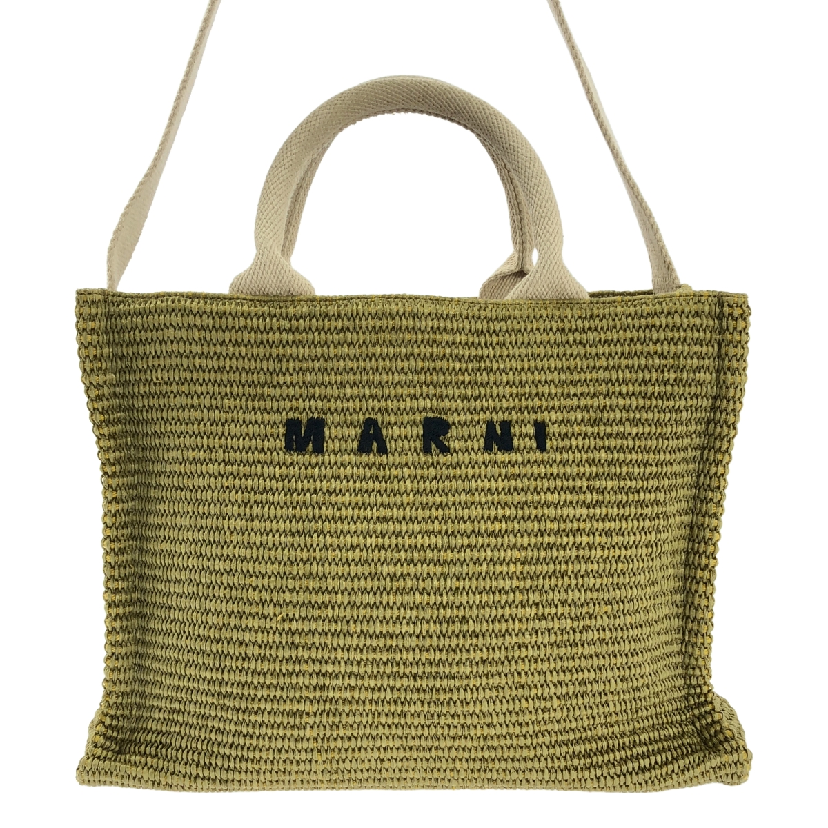 MARNI / マルニ ラフィア エフェクト スモール 2way トートバッグ