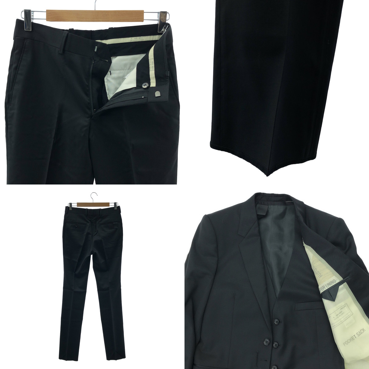 N.HOOLYWOOD / エヌハリウッド スリーピース / ウール テーラードジャケット ベスト スラックスパンツ