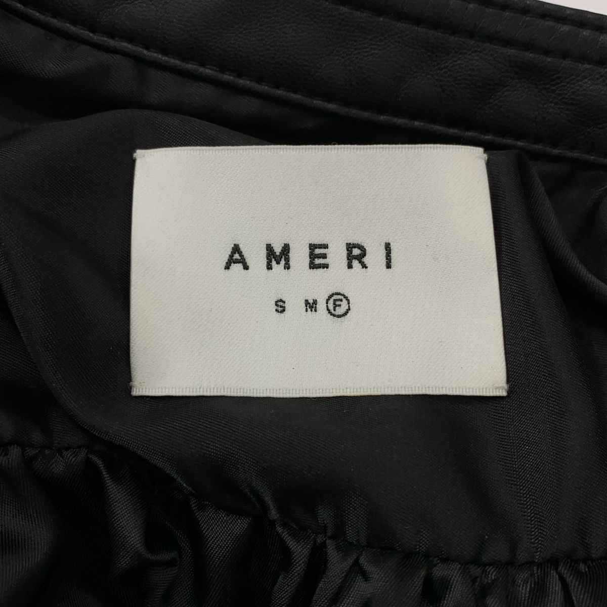 AMERI / アメリ EGG GATHER LEATHER JACKET レザージャケット