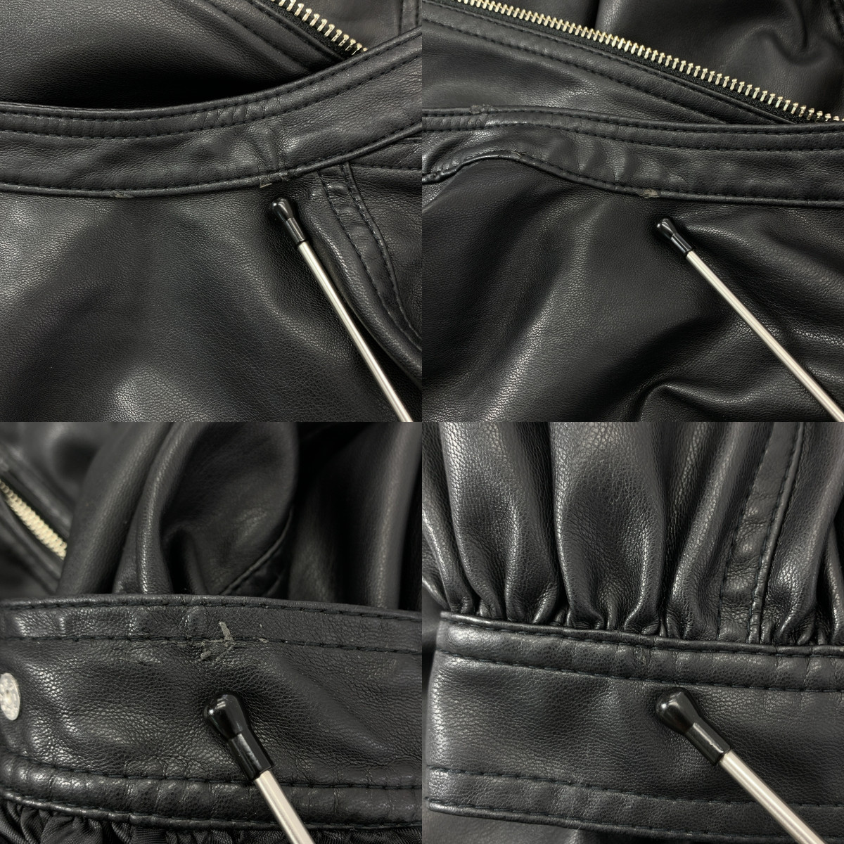 AMERI / アメリ EGG GATHER LEATHER JACKET レザージャケット