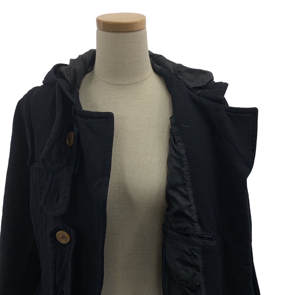 COMME des GARCONS COMME des GARCONS / コムコム 製品染め ポリ縮絨 フーデッド コート