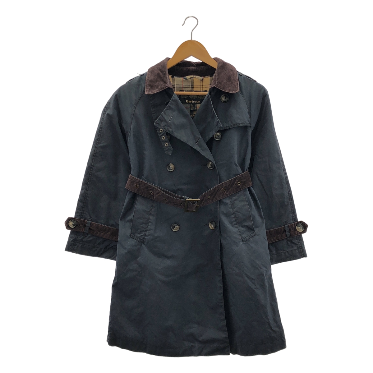 Barbour / バブアー オイルド ベルテッド トレンチコート / 総柄裏地