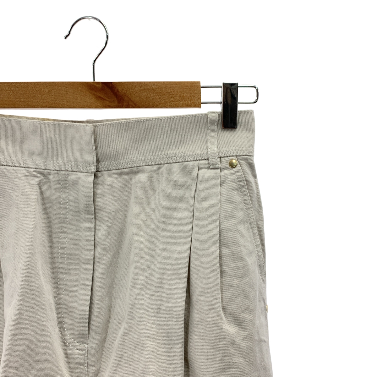 ebure / エブール リネン コットン ツイル  ワイドパンツ