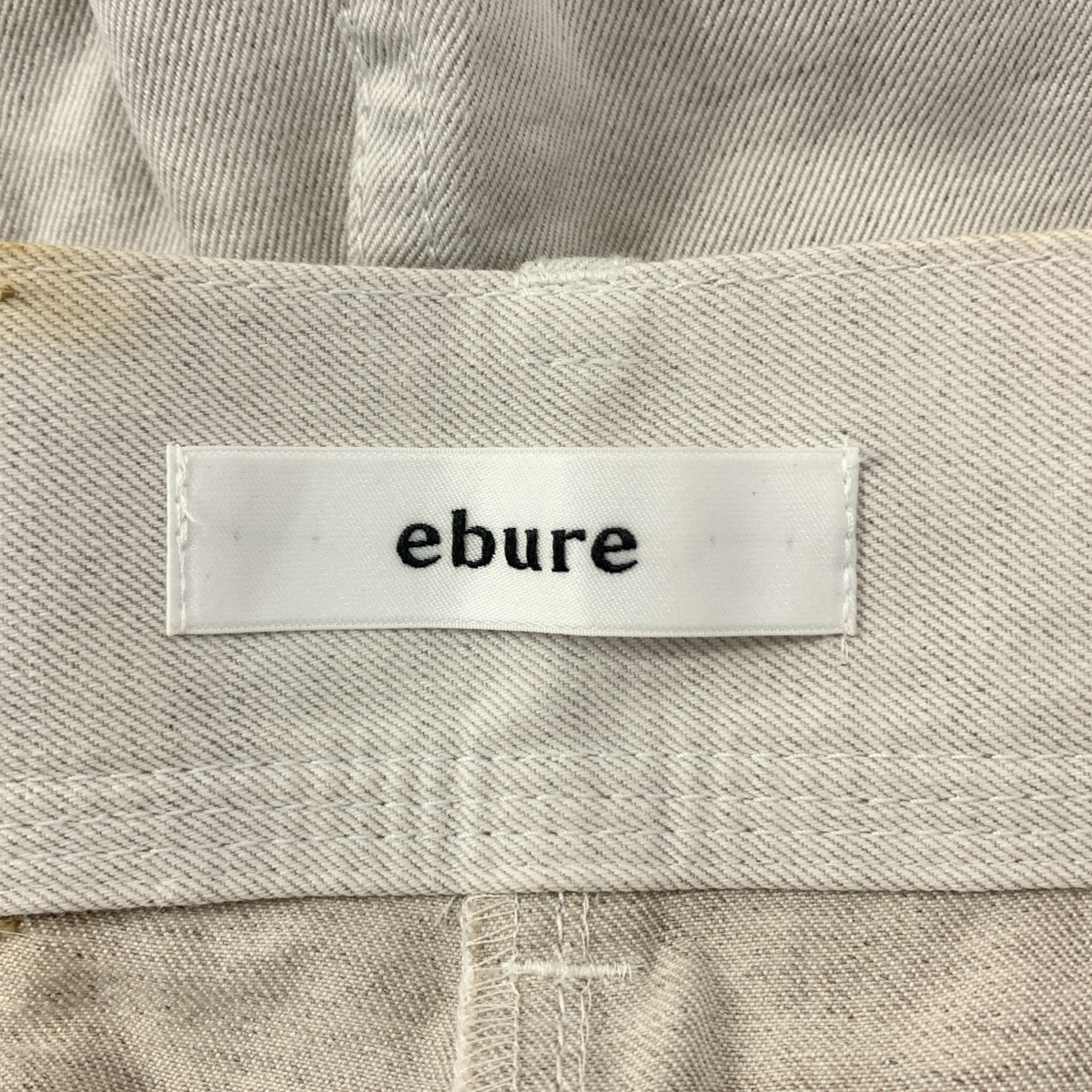 ebure / エブール リネン コットン ツイル  ワイドパンツ