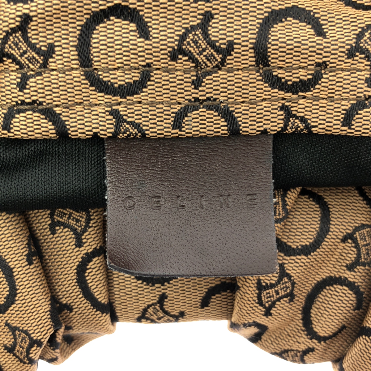 CELINE / セリーヌ マカダム柄 サークルハンドル キャンバス ハンドバッグ