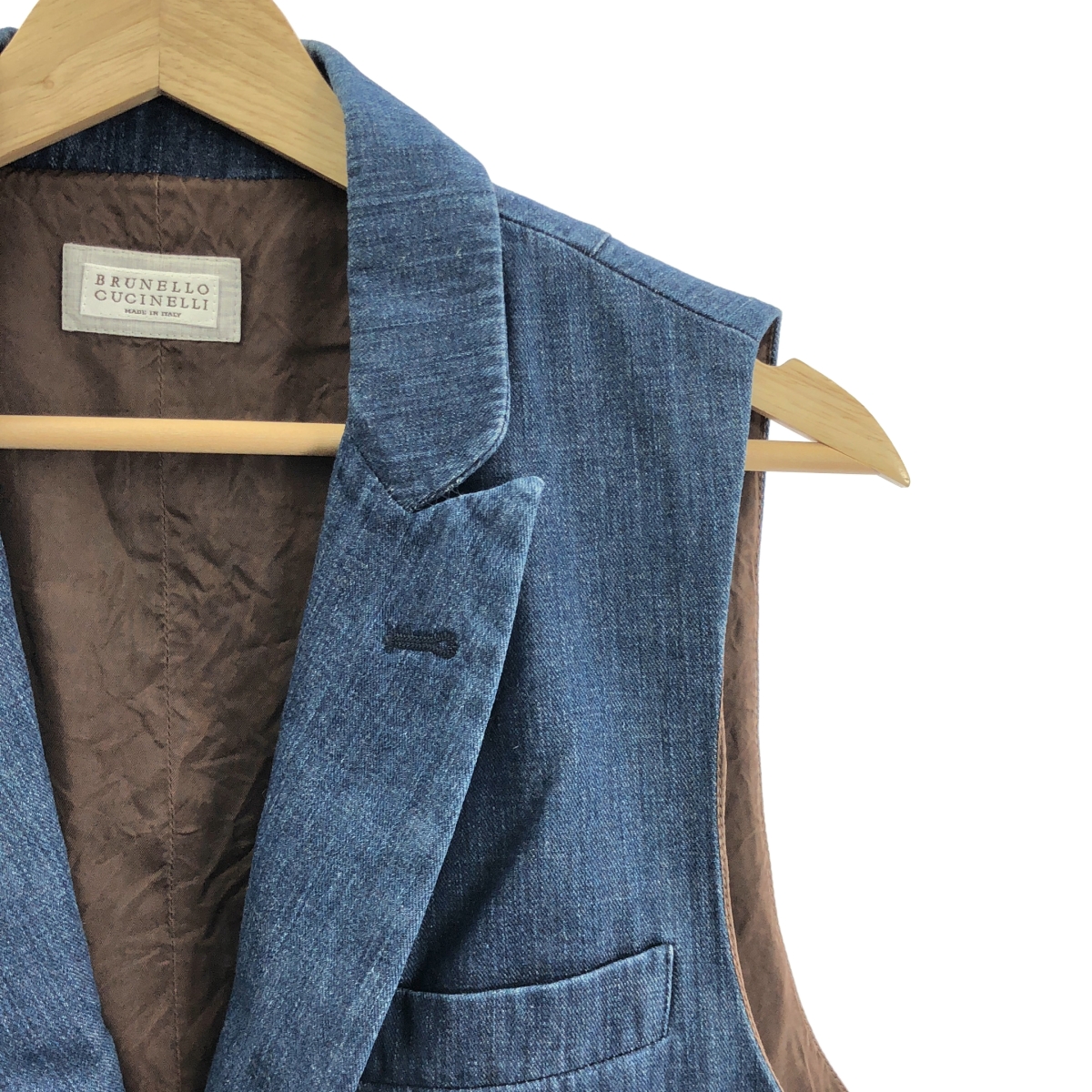 BRUNELLO CUCINELLI / ブルネロクチネリ デニム バックアジャスター ジレ ベスト