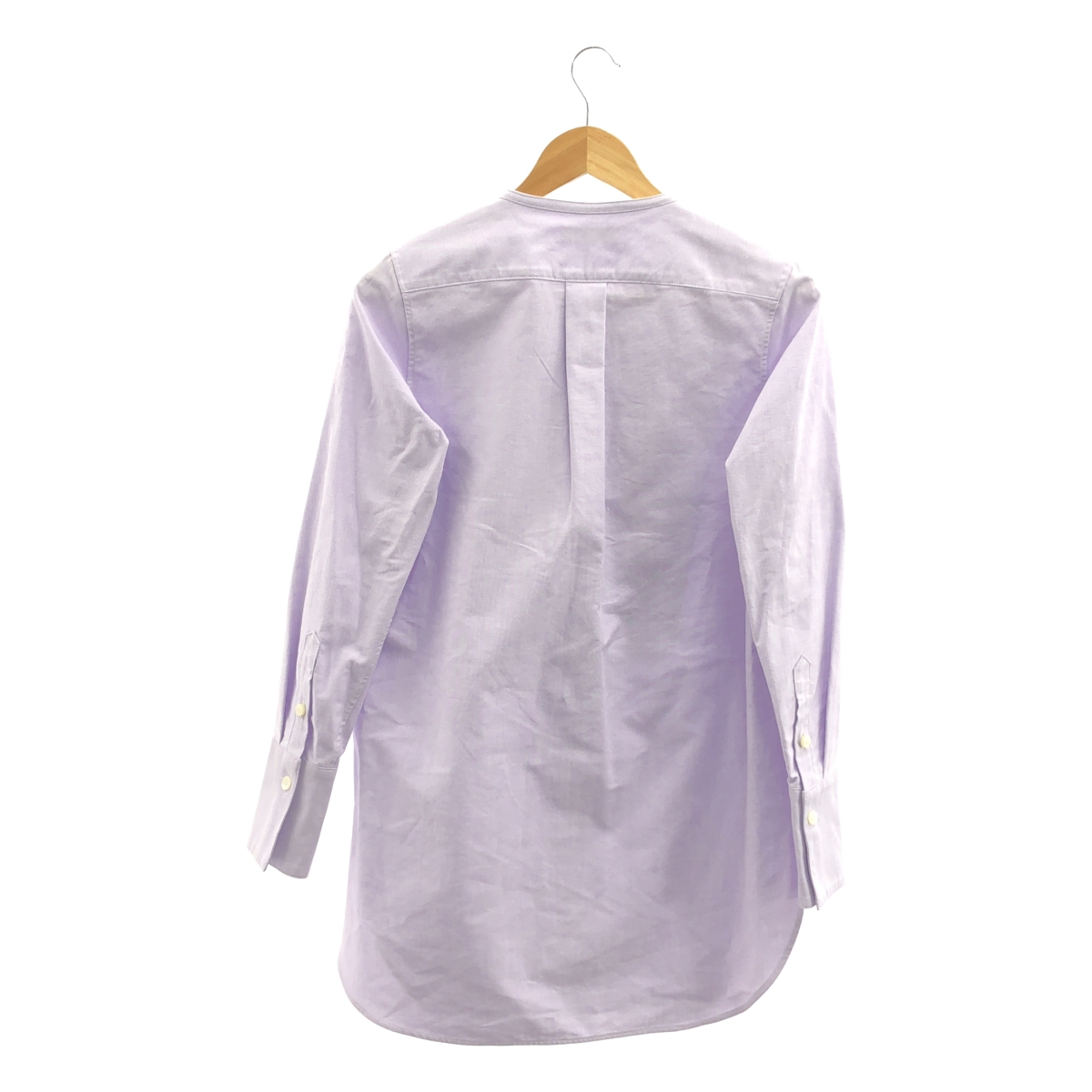 MADISON BLUE / マディソンブルー NO COLLAR LONG SH OX / バンドカラー フライフロント シャツブラウス