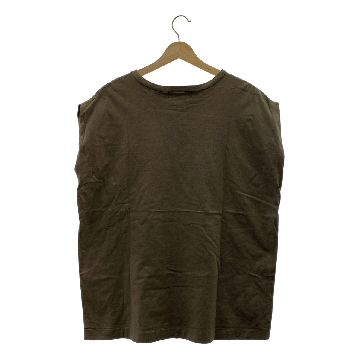 Americana / アメリカーナ エンブロイダリー ロゴ ノースリーブ オーバー カットソー Tシャツ