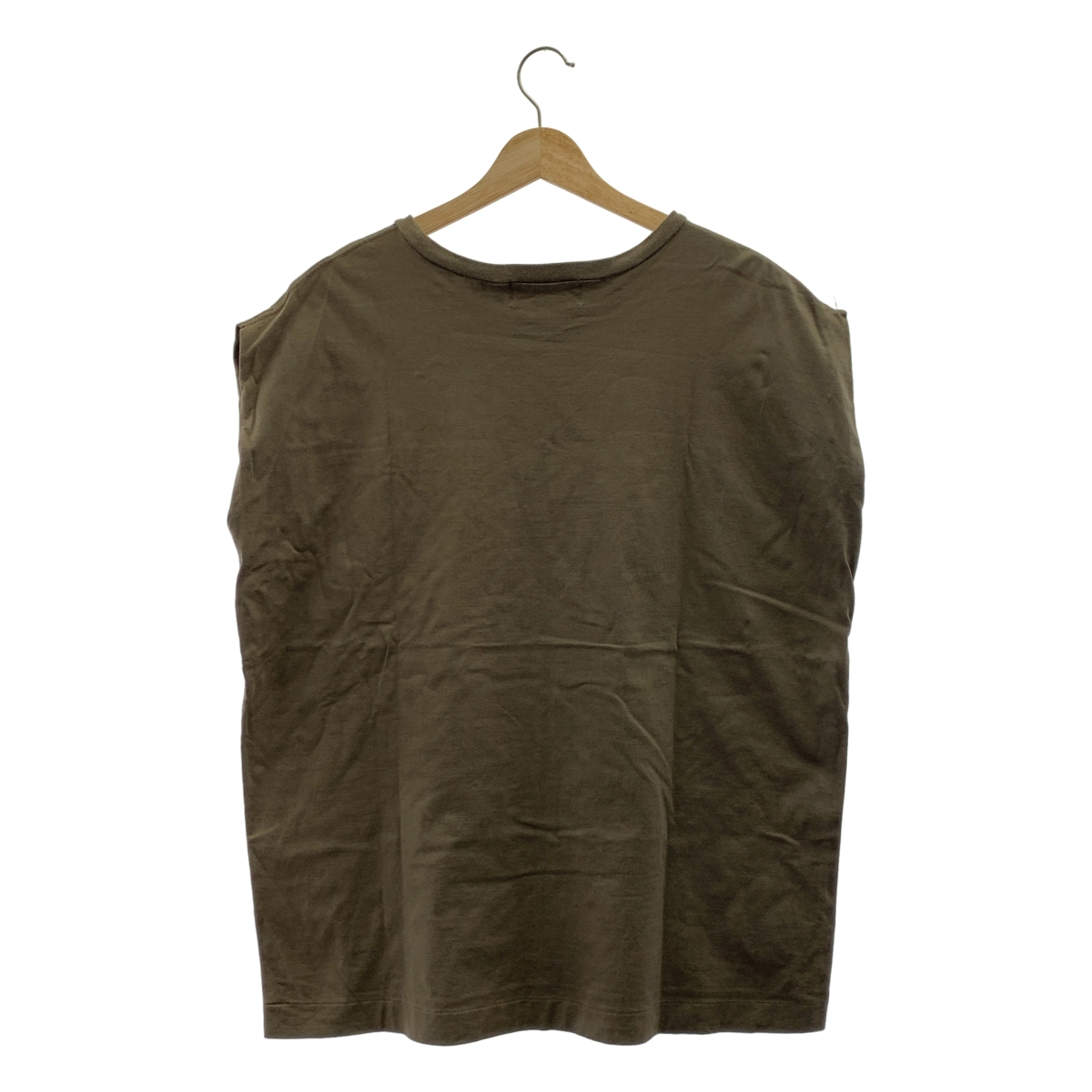 Americana / アメリカーナ エンブロイダリー ロゴ ノースリーブ オーバー カットソー Tシャツ