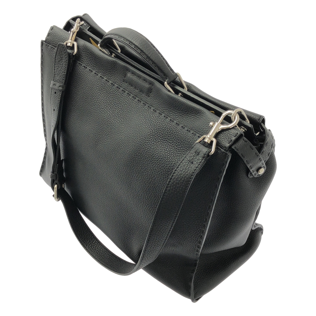 FENDI / フェンディ セレリア ピーカブー アイコニック バグズアイ 2way レザー ブリーフケース