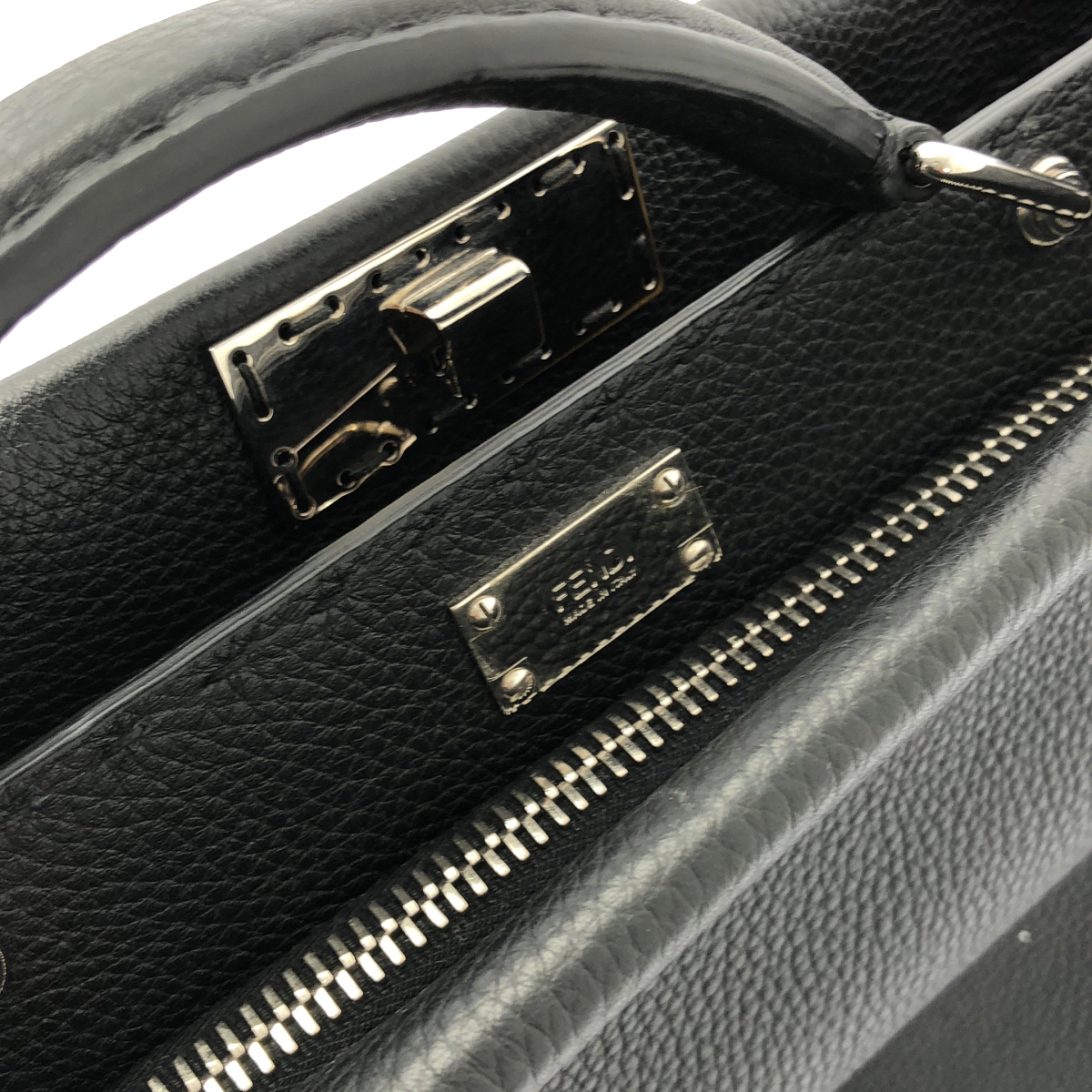 FENDI / フェンディ セレリア ピーカブー アイコニック バグズアイ 2way レザー ブリーフケース