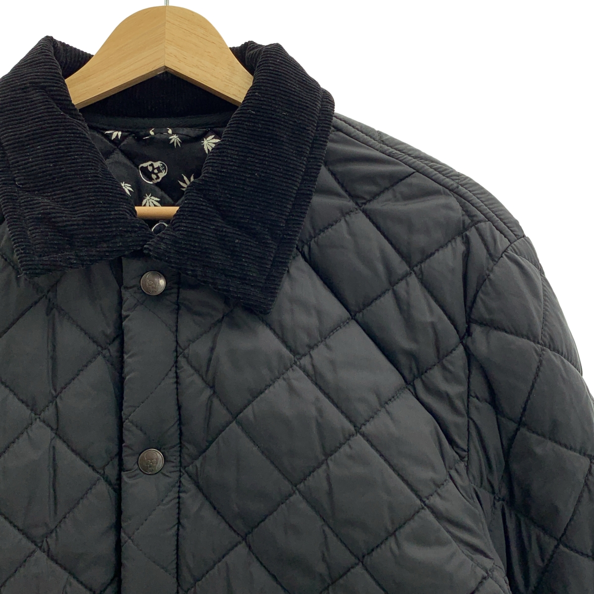 lucien pellat-finet / ルシアンペラフィネ コーデュロイカラー キルティング コート / 総柄裏地