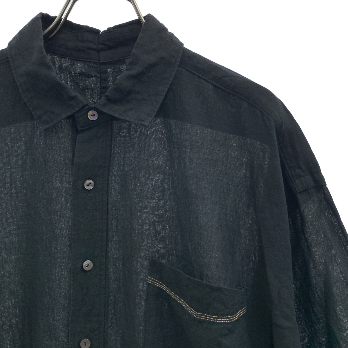 その他 コットンリネン シャツワンピース