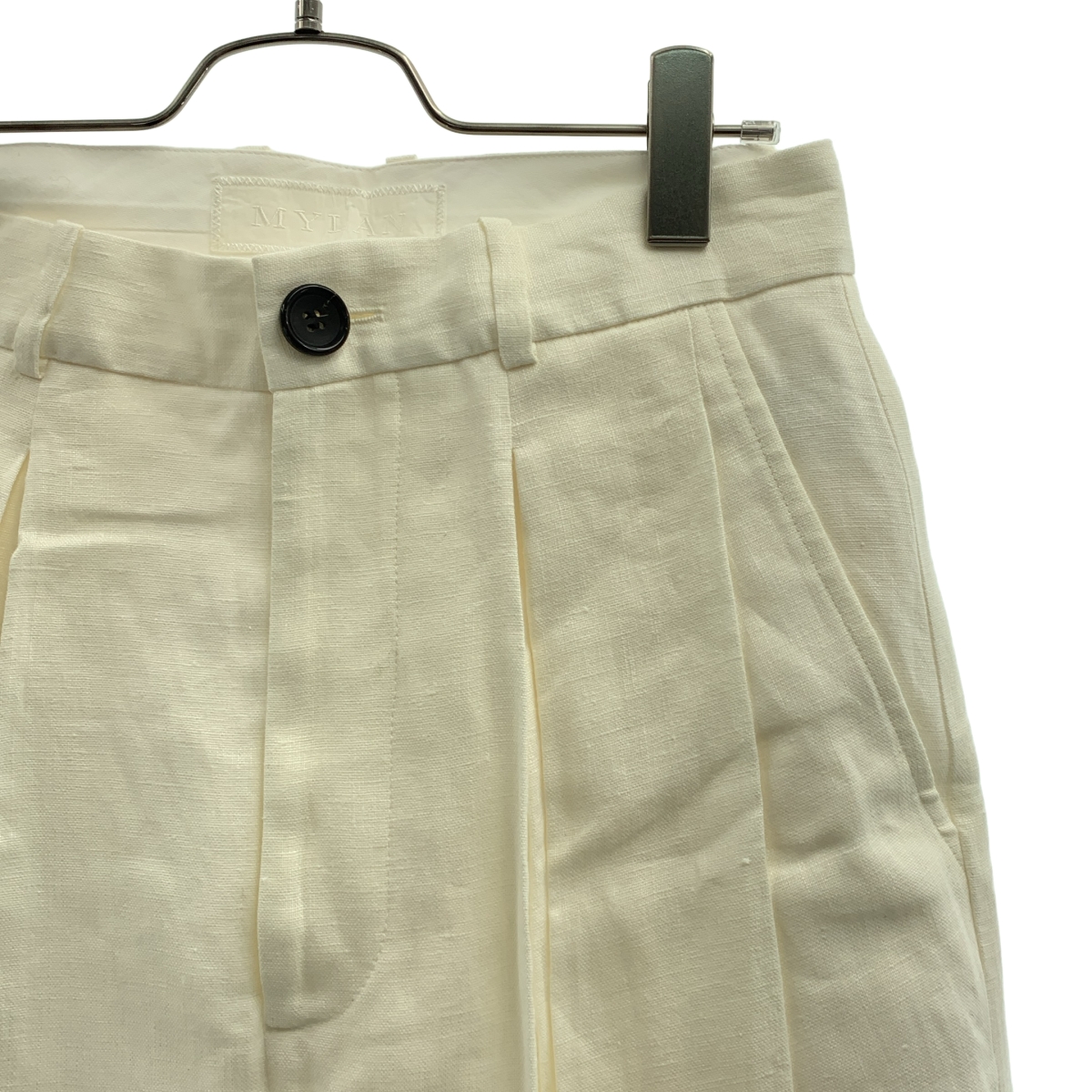 MYLAN / マイラン Wide Tack Pants リネン ワイドタックパンツ