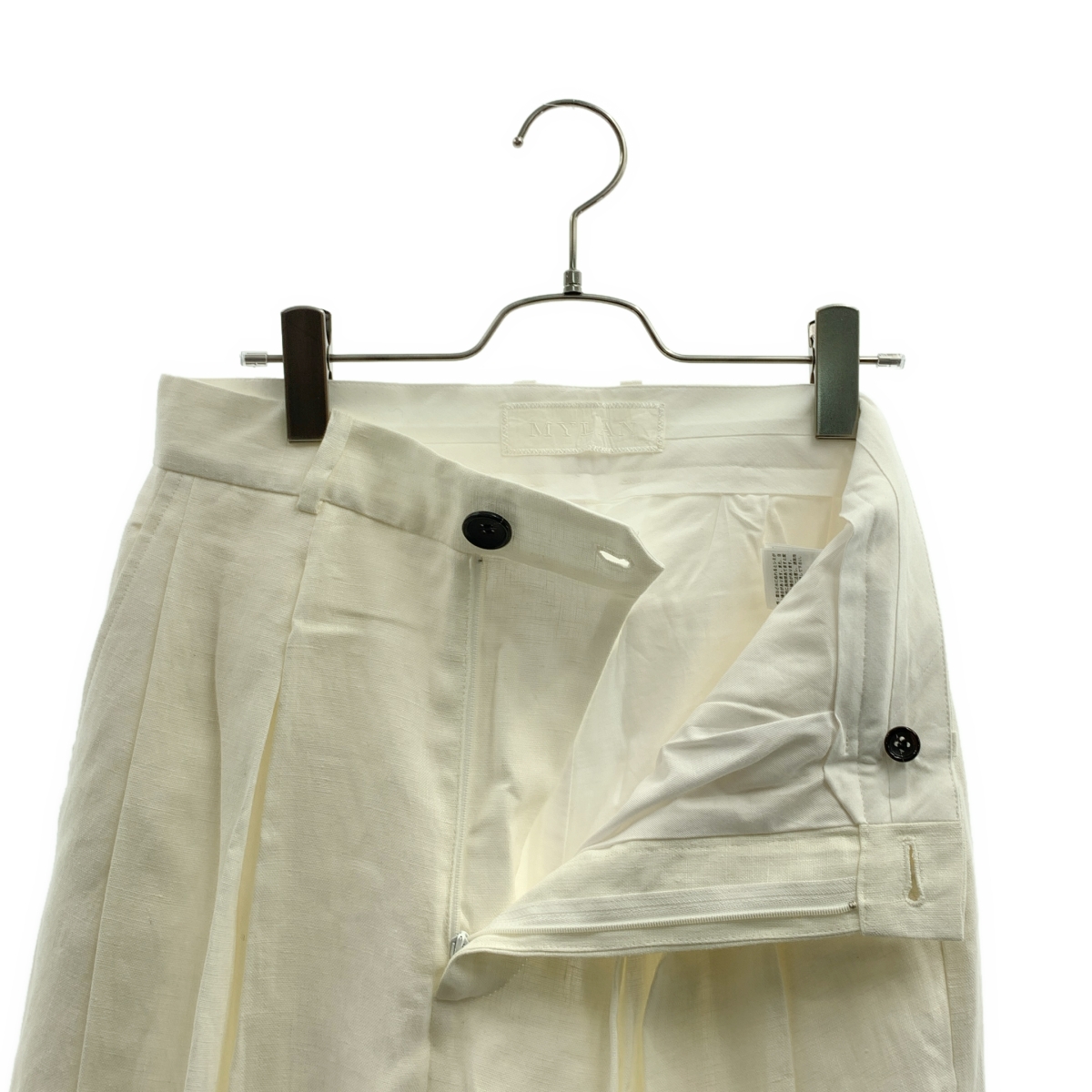 MYLAN / マイラン Wide Tack Pants リネン ワイドタックパンツ