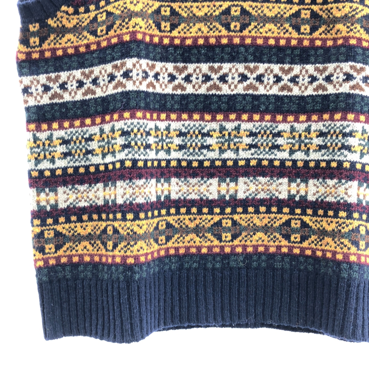 BEAMS PLUS / ビームスプラス ×gim ジム / フェアアイル柄 ウールニット ベスト