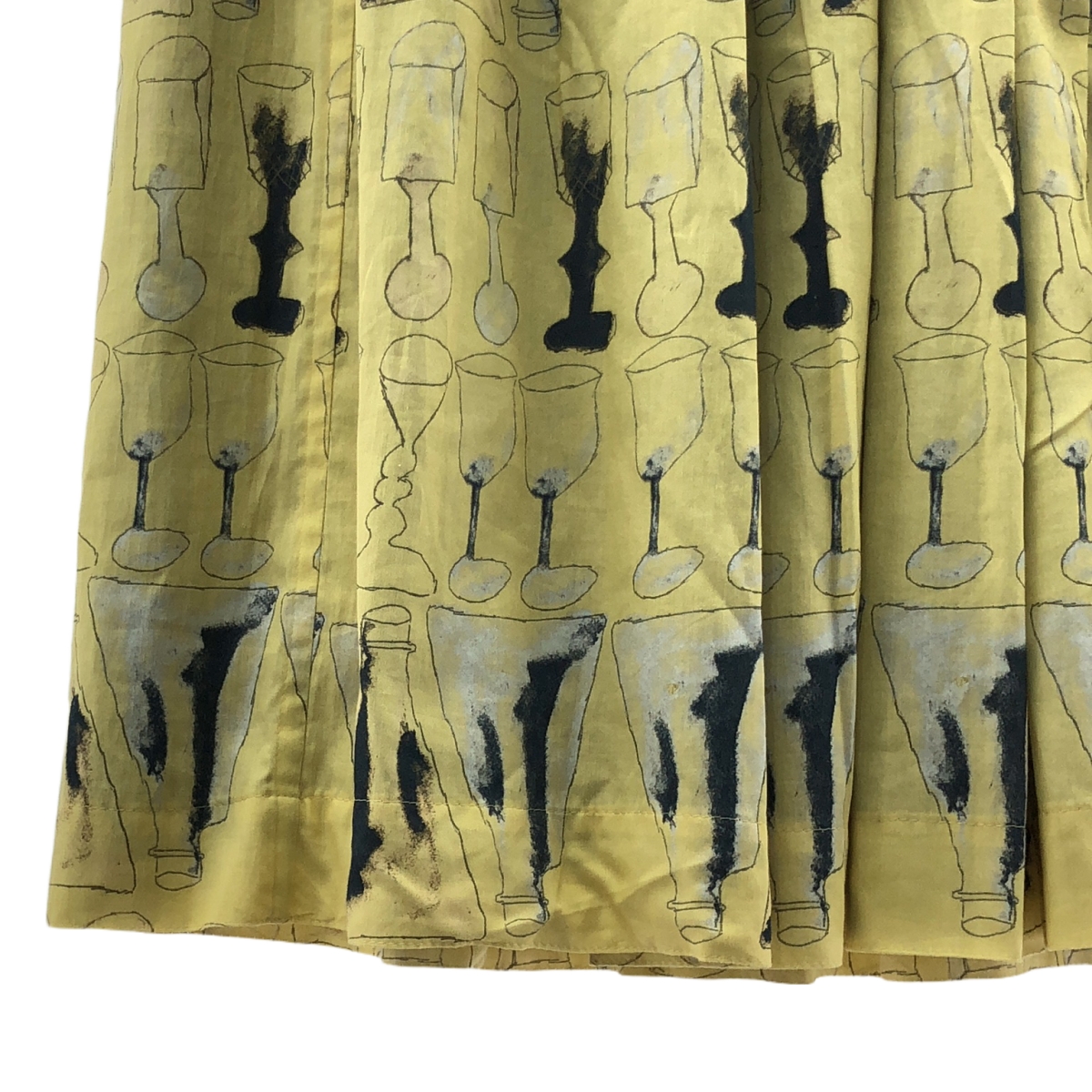 veritecoeur / ヴェリテクール × y-sota 吉田草太 / コットン シルク リバーシブル プリント スカート