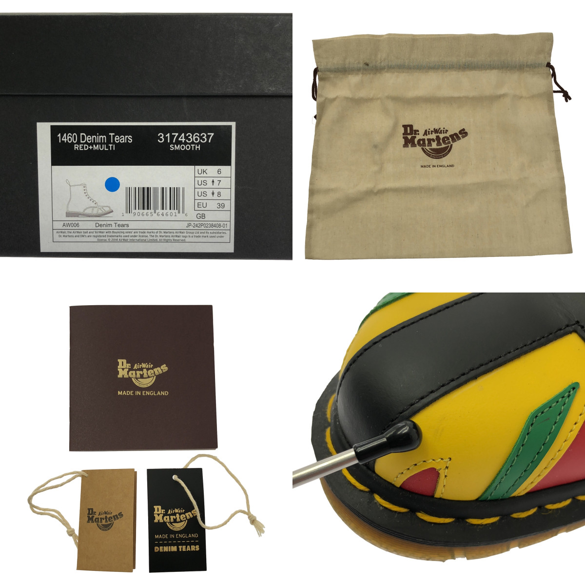 Dr.Martens / ドクターマーチン ×Denim Tears 1460 8ホール レースアップブーツ