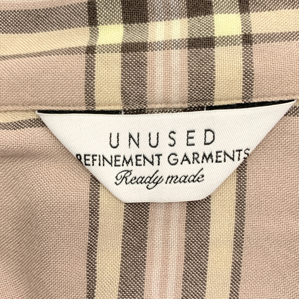 UNUSED / アンユーズド Rayon Check Shirt レーヨンチェックシャツ
