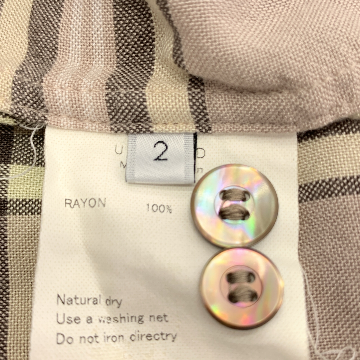 UNUSED / アンユーズド Rayon Check Shirt レーヨンチェックシャツ