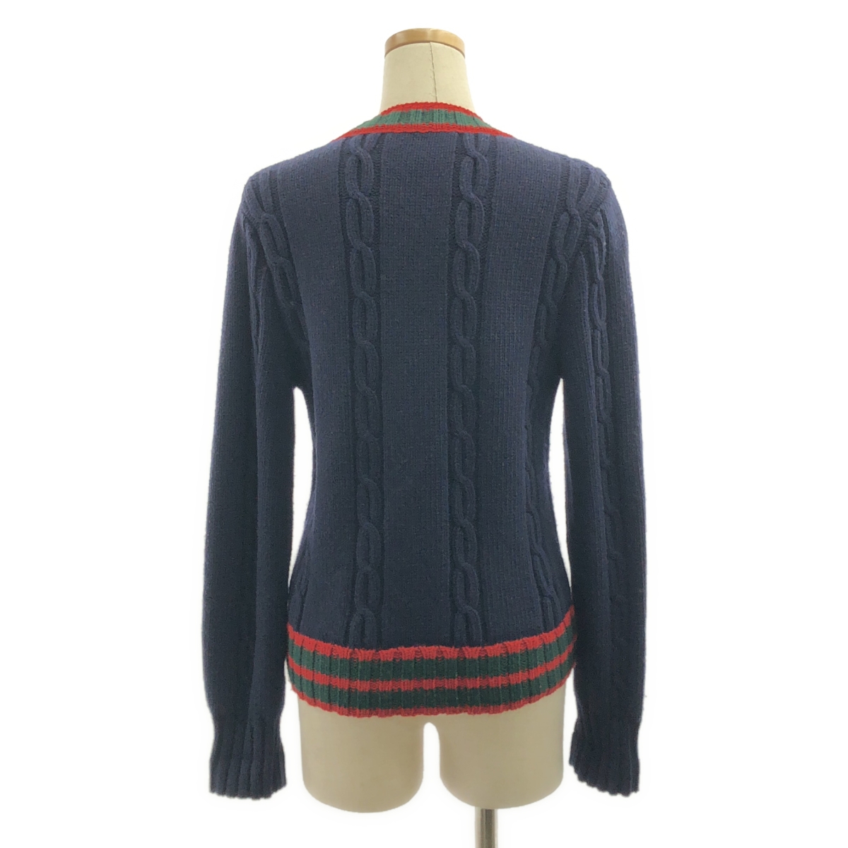 GUCCI / グッチ シェリーライン BEE / ビー ワッペン GGロゴパールボタン ウール ニット カーディガン