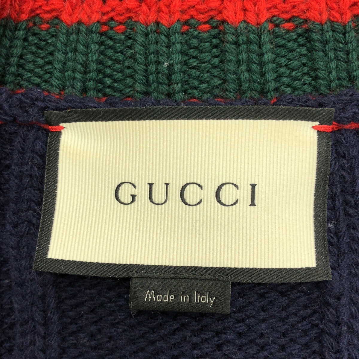 GUCCI / グッチ シェリーライン BEE / ビー ワッペン GGロゴパールボタン ウール ニット カーディガン