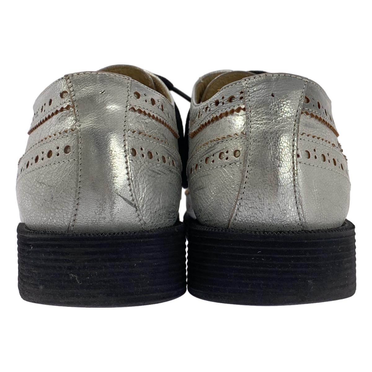 COMME des GARCONS / コムデギャルソン シルバー レースアップ シューズ