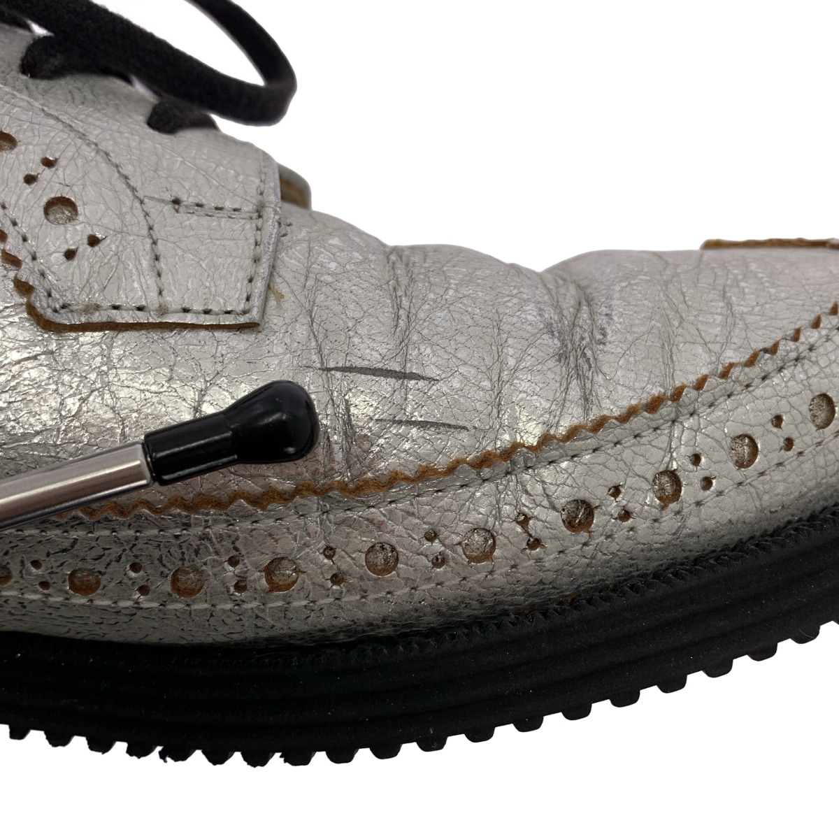 COMME des GARCONS / コムデギャルソン シルバー レースアップ シューズ