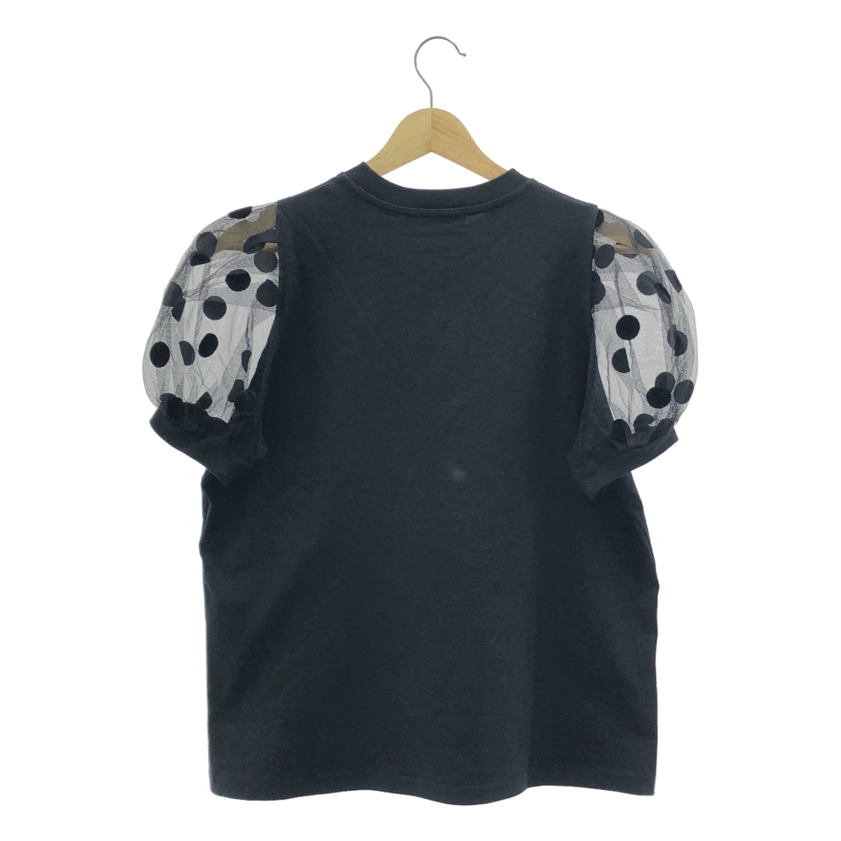 NINA RICCI / ニナリッチ POLKA DOT PS TEE メッシュ パフスリーブ カットソー