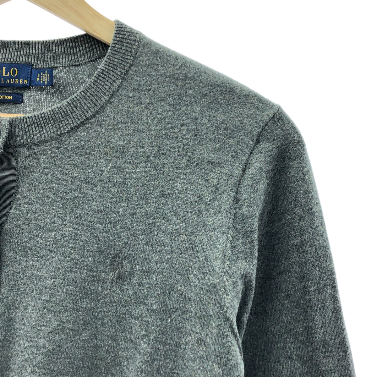 POLO RALPH LAUREN / ポロラルフローレン コットン ロゴ 刺しゅう カーディガン