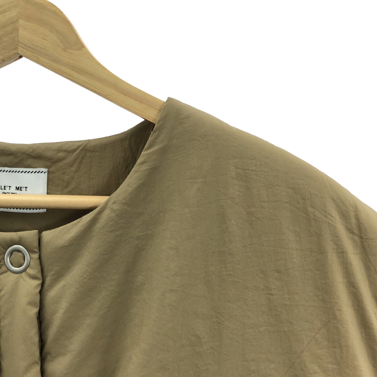 None / male't me't / マレットメット ボリューム ノーカラー ベスト ジャケット