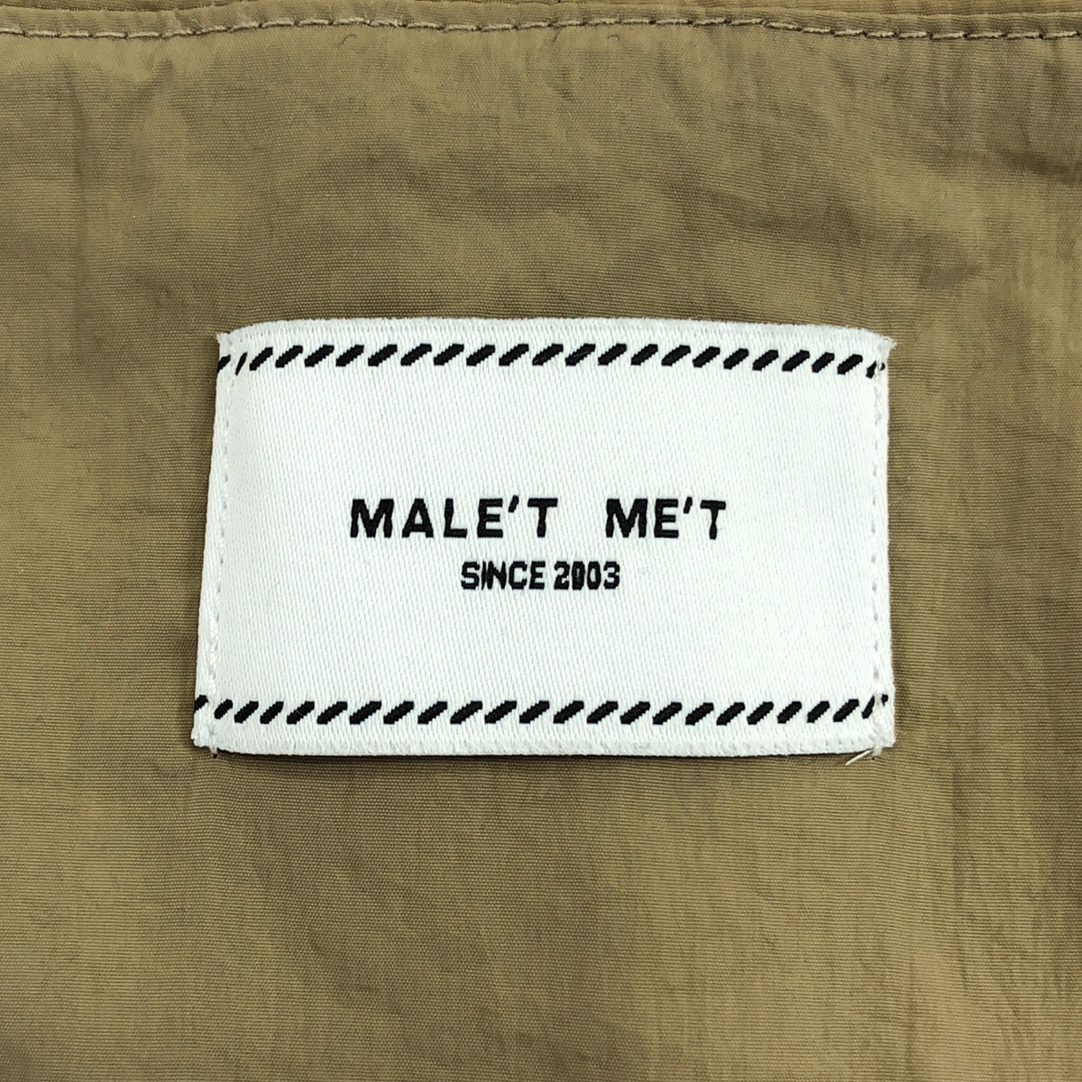 None / male't me't / マレットメット ボリューム ノーカラー ベスト ジャケット