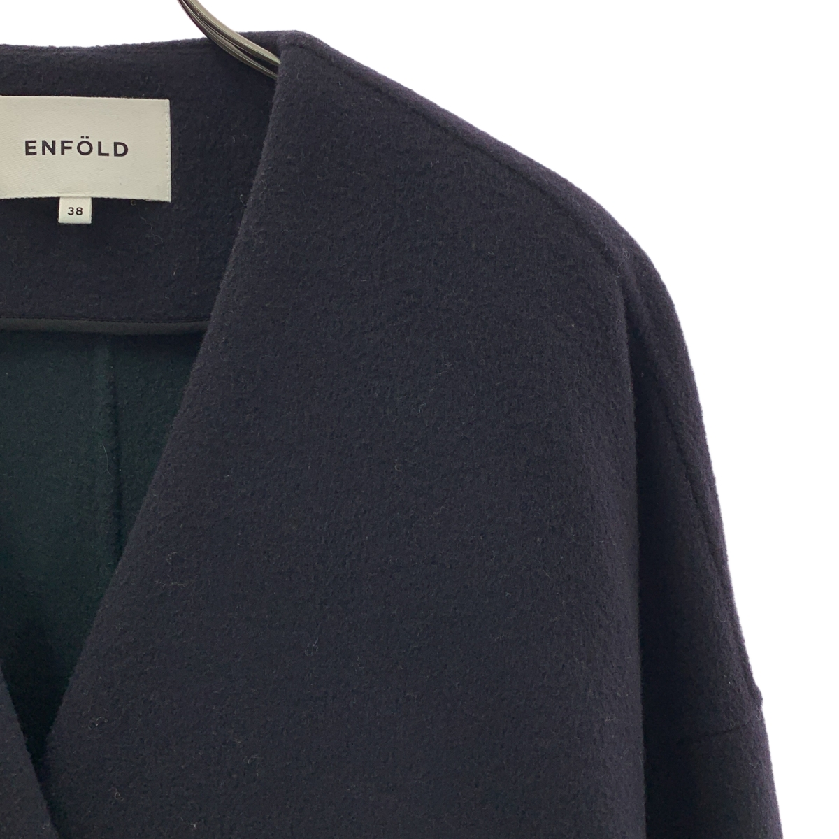ENFOLD / エンフォルド ウールリバーノーカラーコート