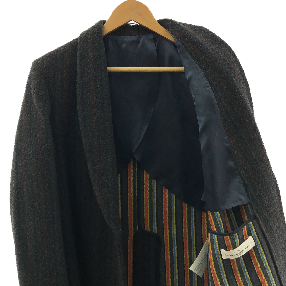 GOLDEN GOOSE / ゴールデングース ウール ツイード ストライプ ショールカラー ジャケット